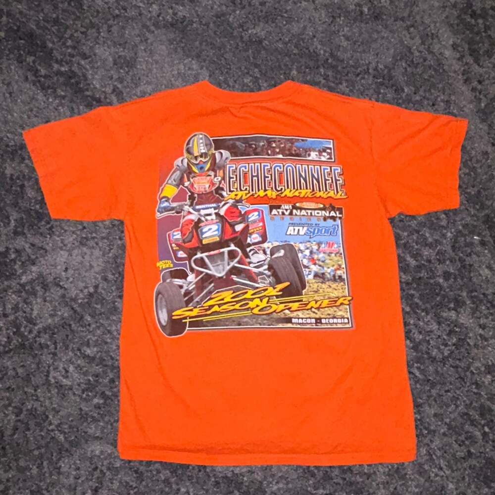 Y2K ATV max nation orange t-shirt back graphics  size medium G10
